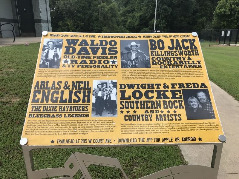 McNairy County Music Hall of Fame & Trail of Music Legends � 2016 Inductees Marker image. Click for full size.