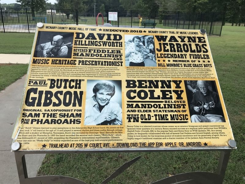McNairy County Music Hall of Fame & Trail of Music Legends � 2018 Inductees Marker image. Click for full size.
