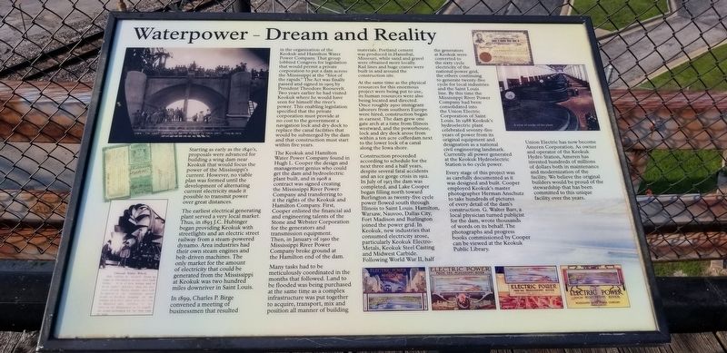Waterpower - Dream and Reality Marker image. Click for full size.