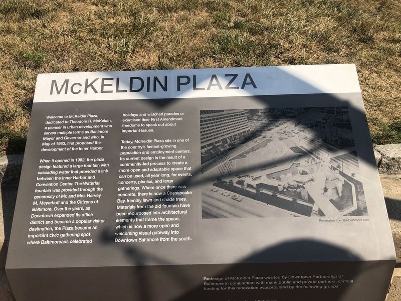 McKeldin Plaza Marker image. Click for full size.