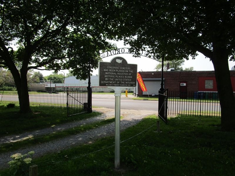 Concordia Cemetery Marker & Gate. Click for full size. Concordia Cemetery Marker & Gate image. Click for full size.