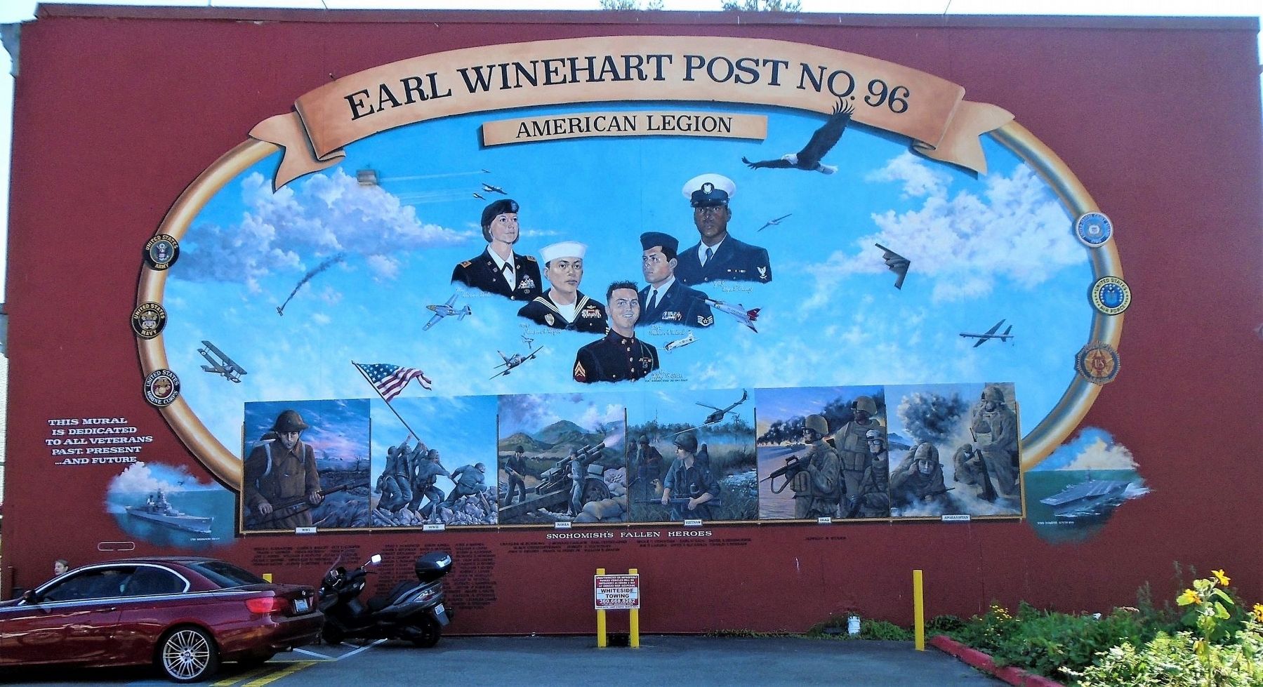Earl Winehart American Legion Post No. 96 Memorial Mural image. Click for full size.