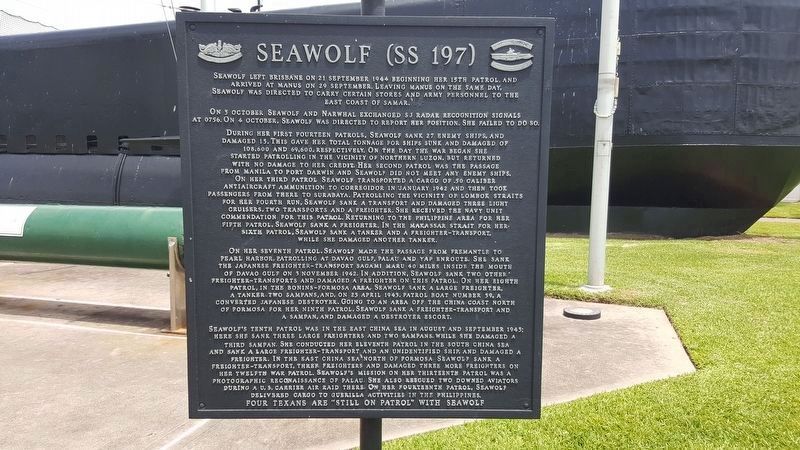 Seawolf SS 197 Command History image. Click for full size.