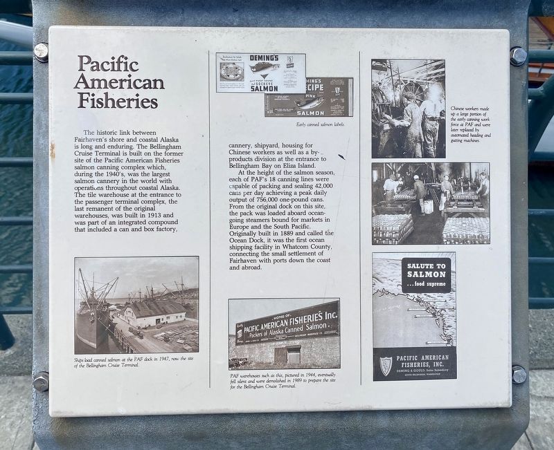 Pacific American Fisheries Marker <i>(lower panel)</i>. Click for full size. Pacific American Fisheries Marker <i>(lower panel)</i> image. Click for full size.