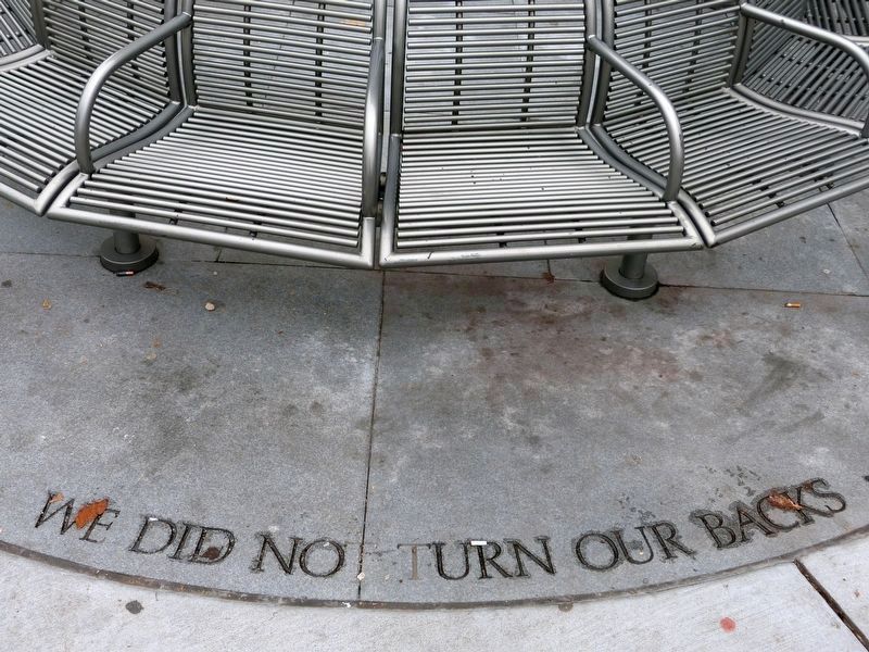 We did not turn our backs. Click for full size. We did not turn our backs image. Click for full size.