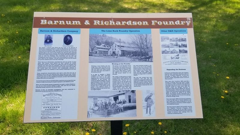 Barnum & Richardson Foundry Marker. Click for full size. Barnum & Richardson Foundry Marker image. Click for full size.