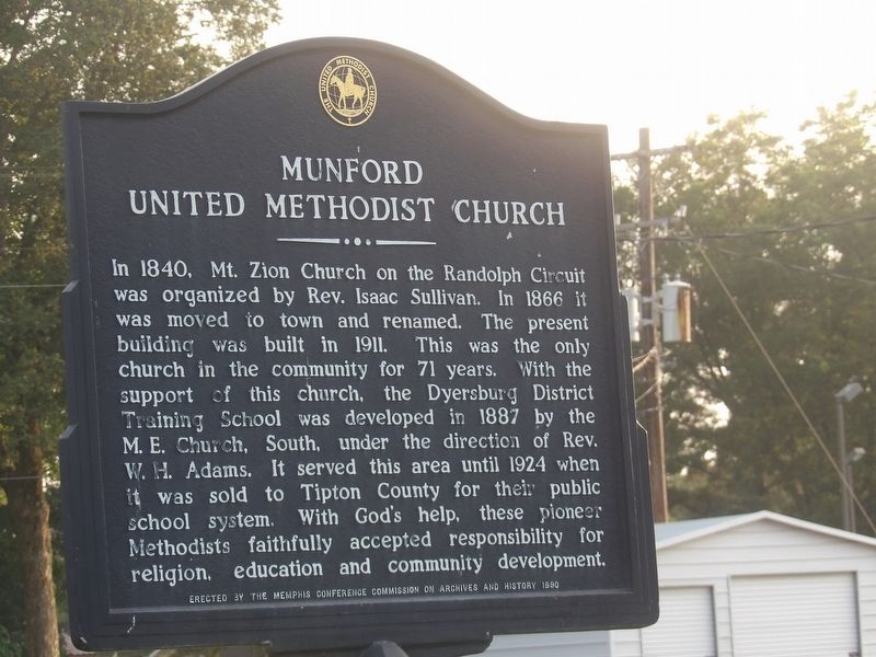 Munford United Methodist Church Marker image. Click for full size.