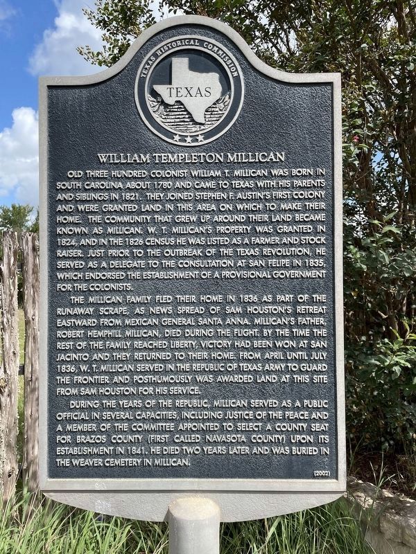 William Templeton Millican Marker image. Click for full size.
