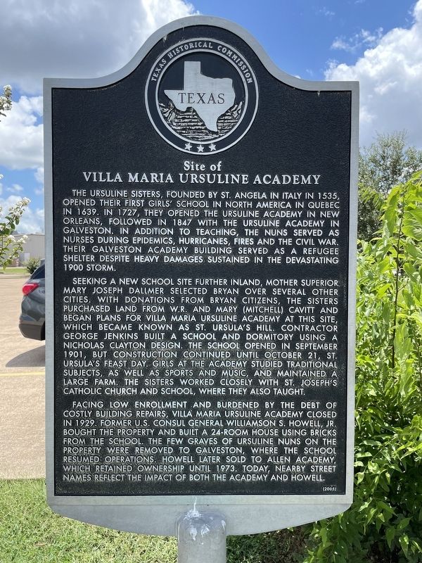 Site of Villa Maria Ursuline Academy Marker image. Click for full size.