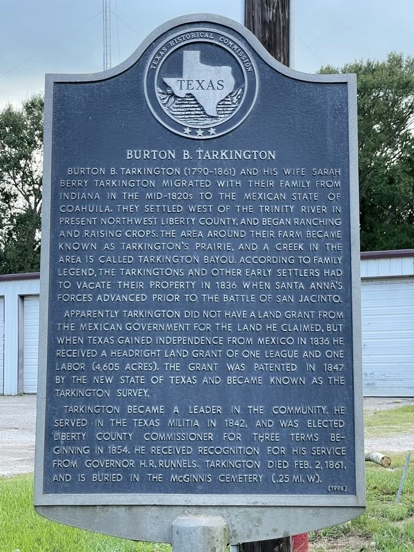 Burton B. Tarkington Marker image. Click for full size.
