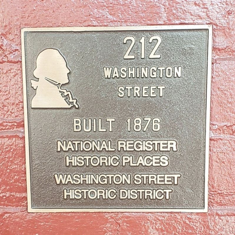 212 Washington Street Marker image. Click for full size.