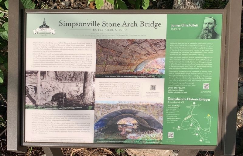Simpsonville Stone Arch Bridge Marker image. Click for full size.
