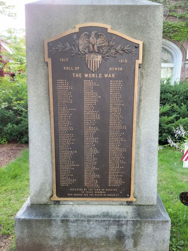 Hanover World War I Monument image. Click for full size.