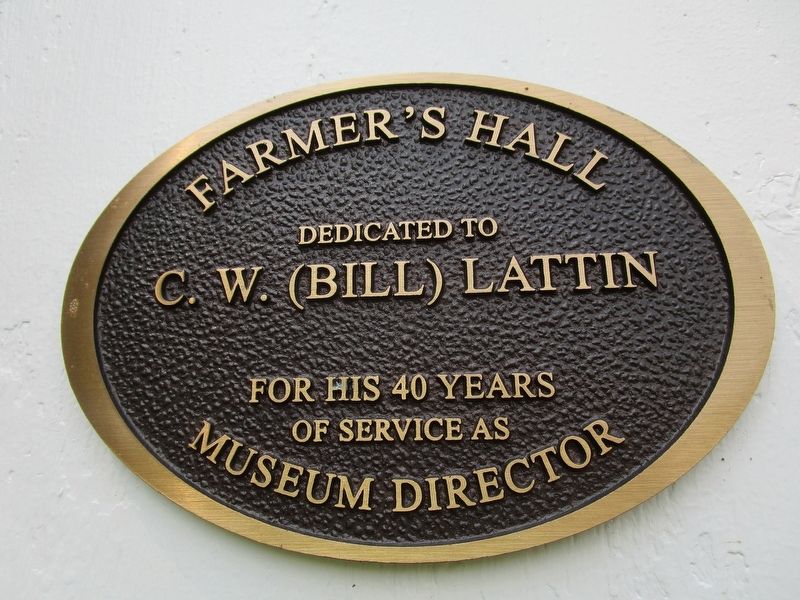 Farmer's Hall Dedication image. Click for full size.