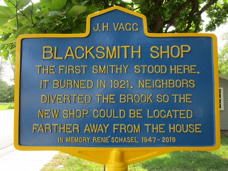 J.H. Vagg Blacksmith Shop / The Vagg House Marker image. Click for full size.