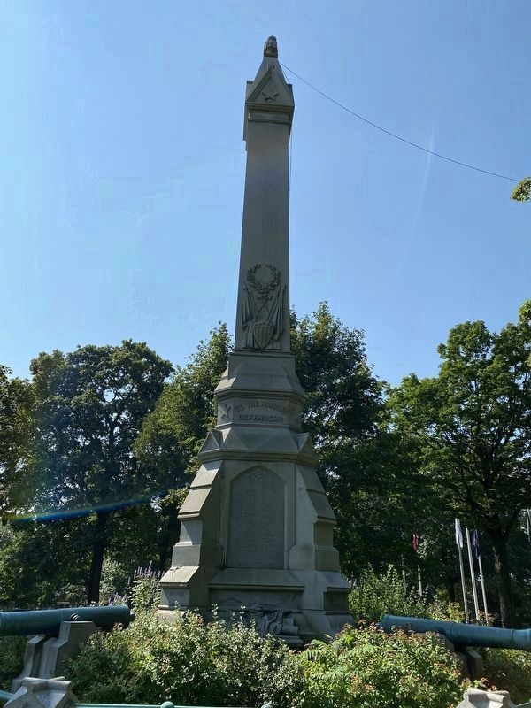 To the Nation's Defenders Monument as seen from the North. Click for more information. To the Nation's Defenders Monument as seen from the North image. Click for more information.