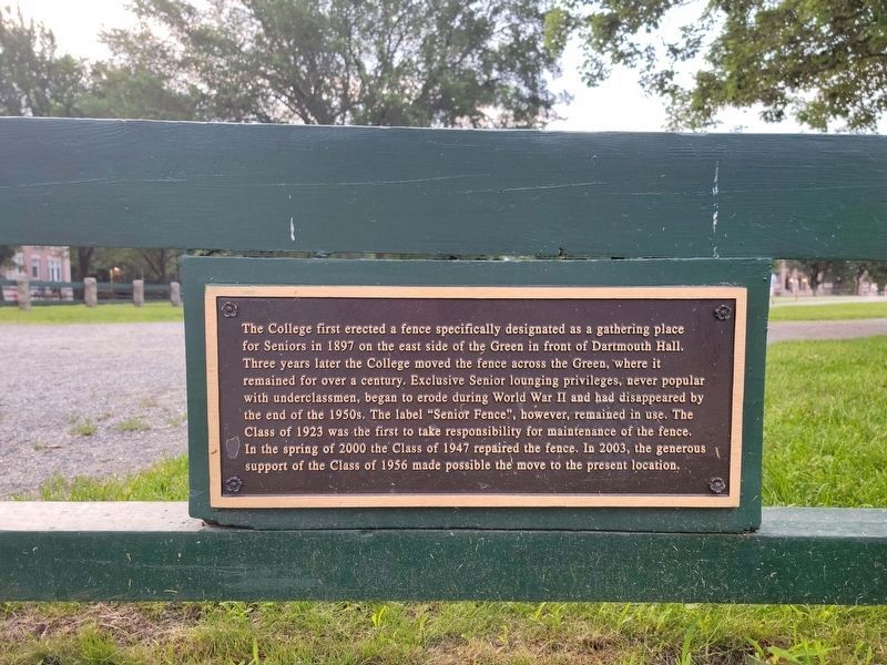 "Senior Fence" Marker. Click for full size. "Senior Fence" Marker image. Click for full size.