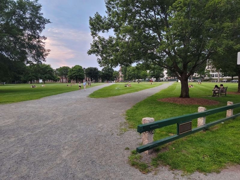 "Senior Fence" Marker and the Dartmouth Green. image. Click for full size.
