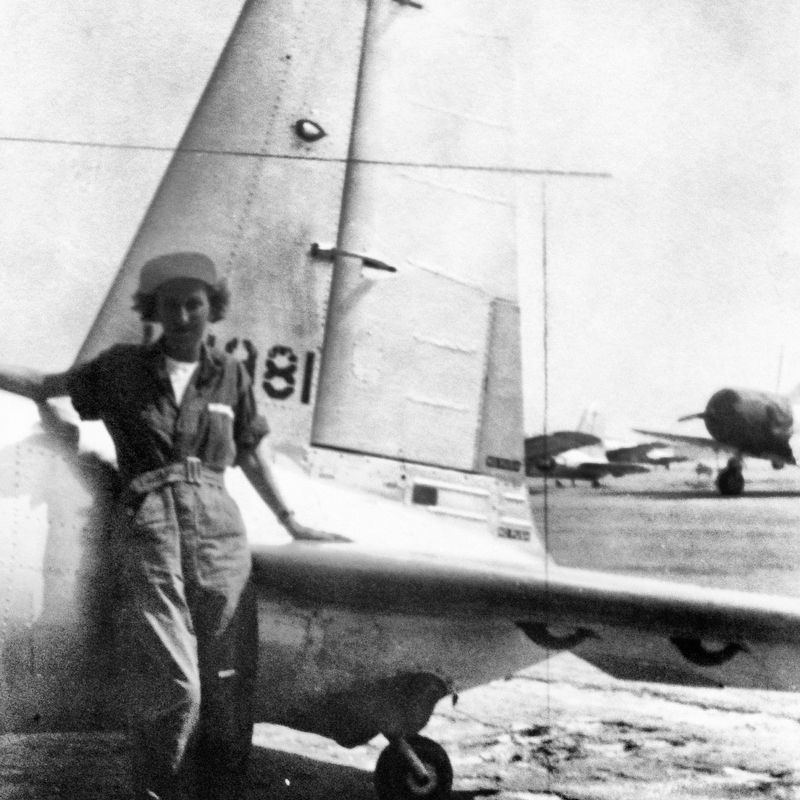 Pearl Laska as WASP trainee. Click for full size. Pearl Laska as WASP trainee image. Click for full size.