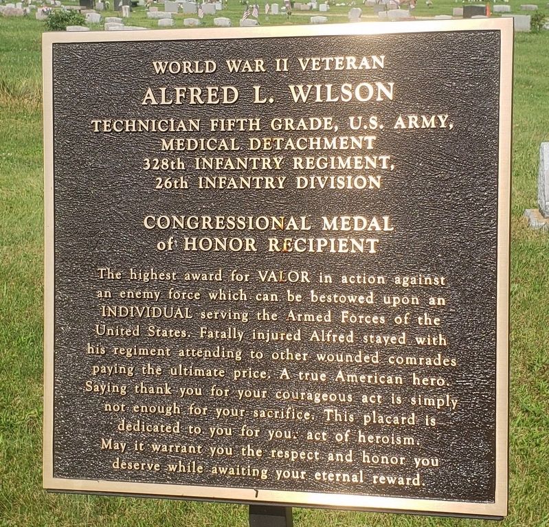 Alfred L. Wilson Marker image. Click for full size.