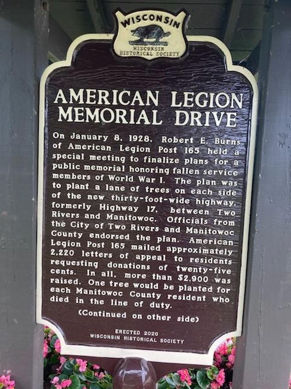 American Legion Memorial Drive Marker image. Click for full size.