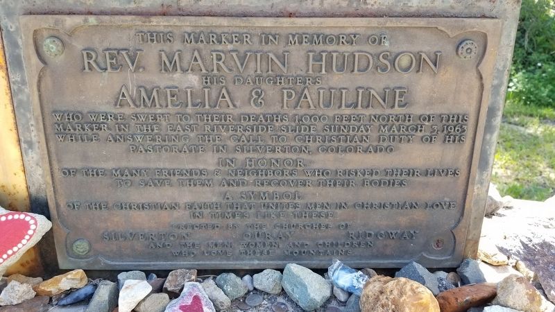 This Marker in Memory of Rev. Marvin Hudson Marker image. Click for full size.