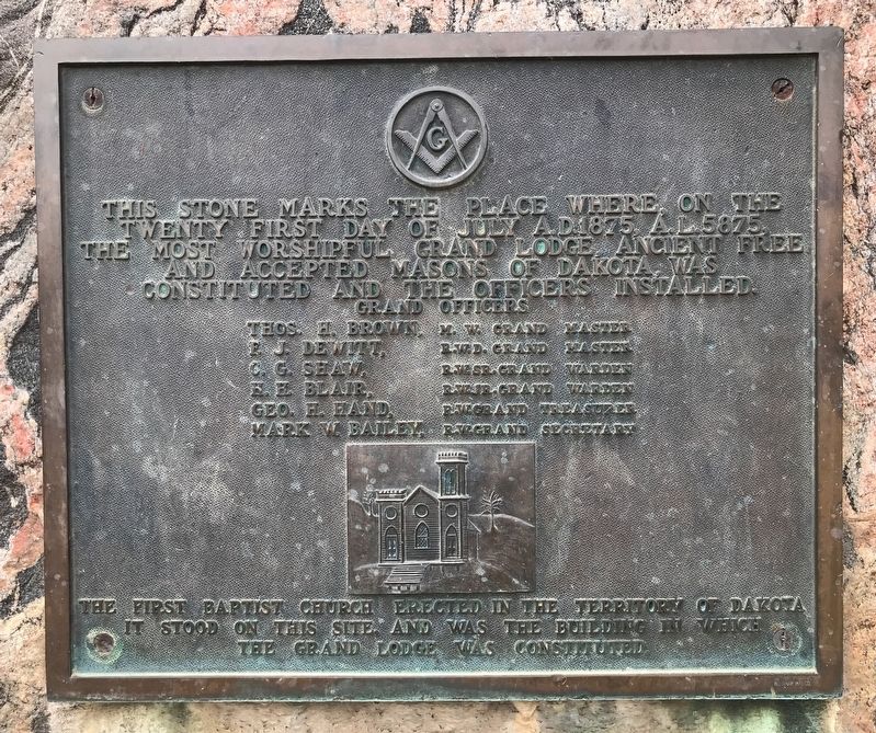 Grand Lodge Constitution Site Marker. Click for full size. Grand Lodge Constitution Site Marker image. Click for full size.