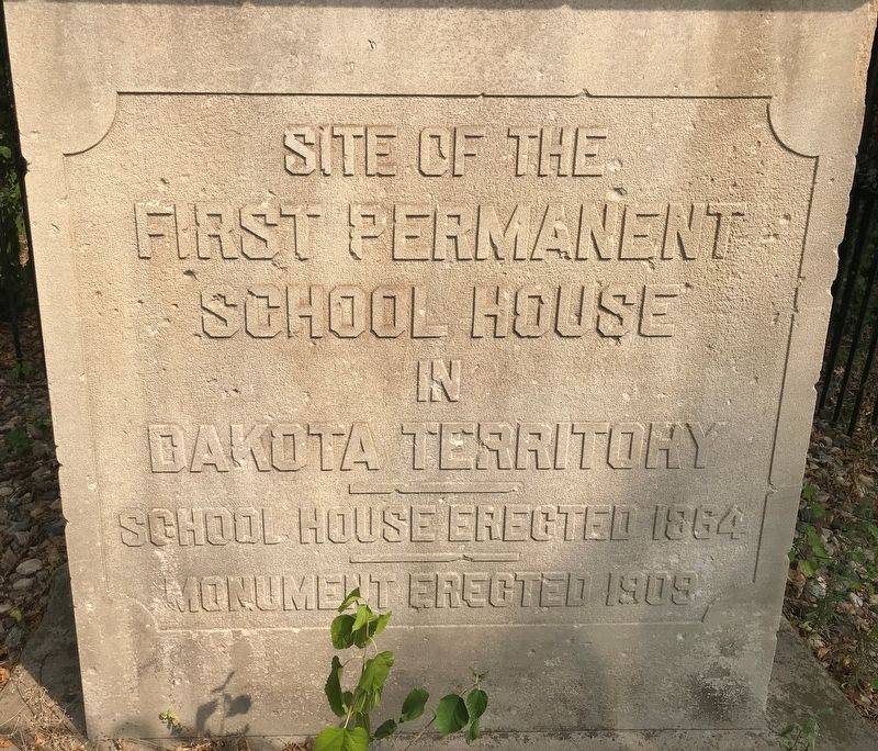 First Permanent School House in Dakota Territory Site Marker image. Click for full size.