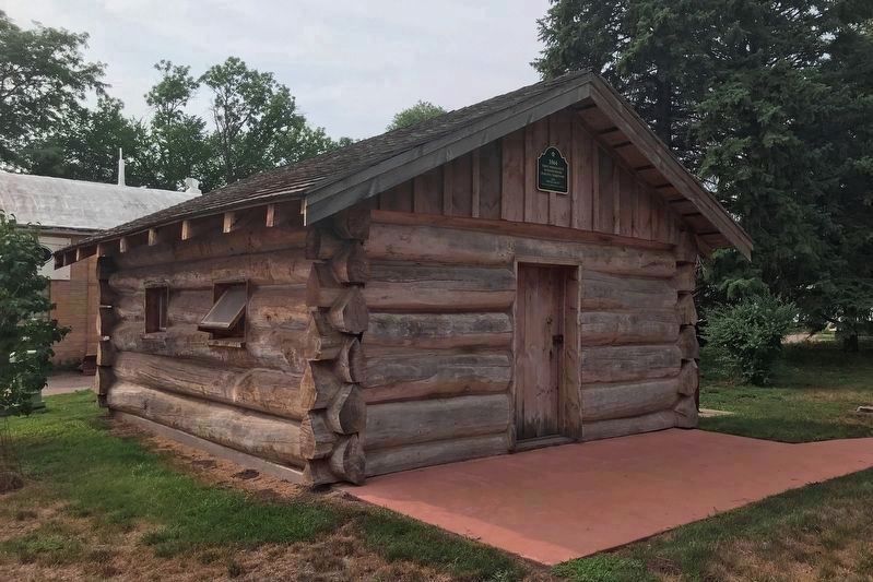 First Permanent Schoolhouse in Dakota Territory Replica image. Click for full size.