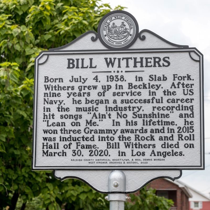 Bill Withers Marker. Click for full size. Bill Withers Marker image. Click for full size.