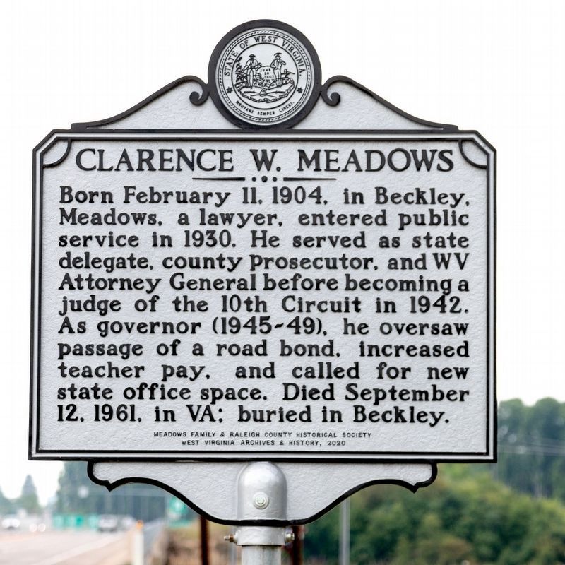 Clarence W. Meadows Marker image. Click for full size.