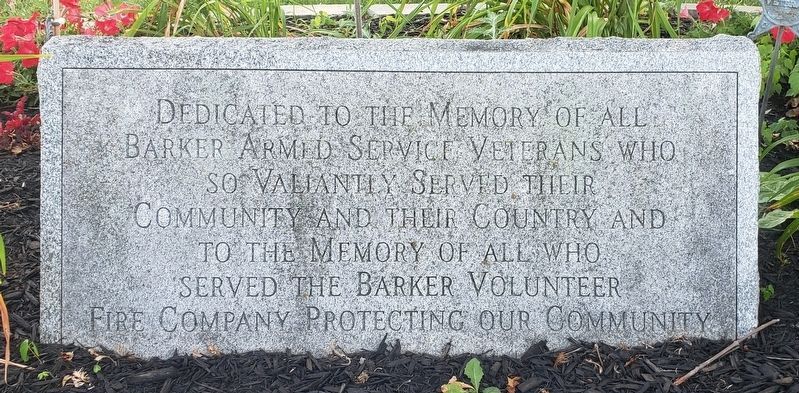 Barker Veterans Memorial. Click for full size. Barker Veterans Memorial image. Click for full size.