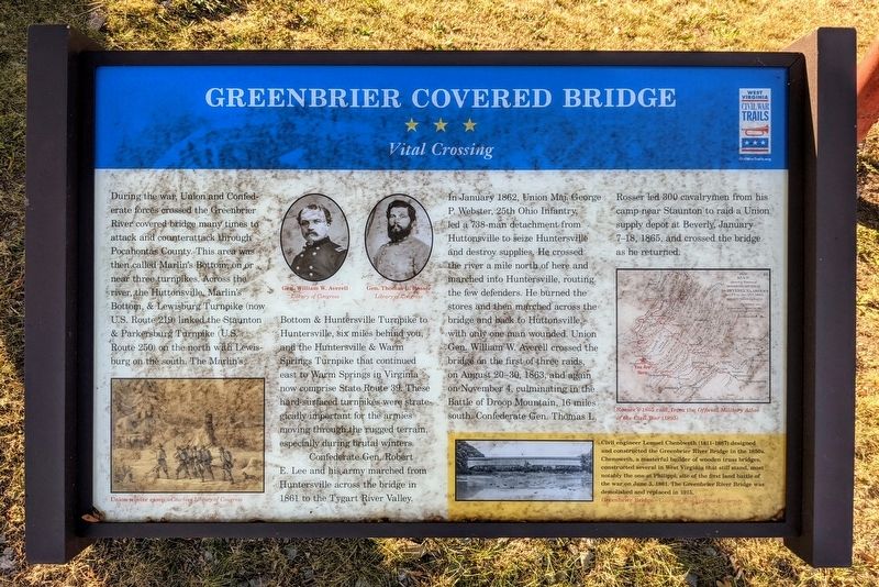 Greenbrier Covered Bridge Marker image. Click for full size.