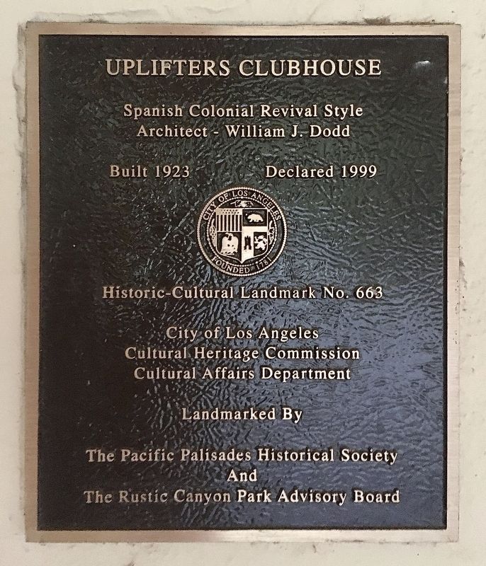 Uplifters Clubhouse Marker. Click for full size. Uplifters Clubhouse Marker image. Click for full size.