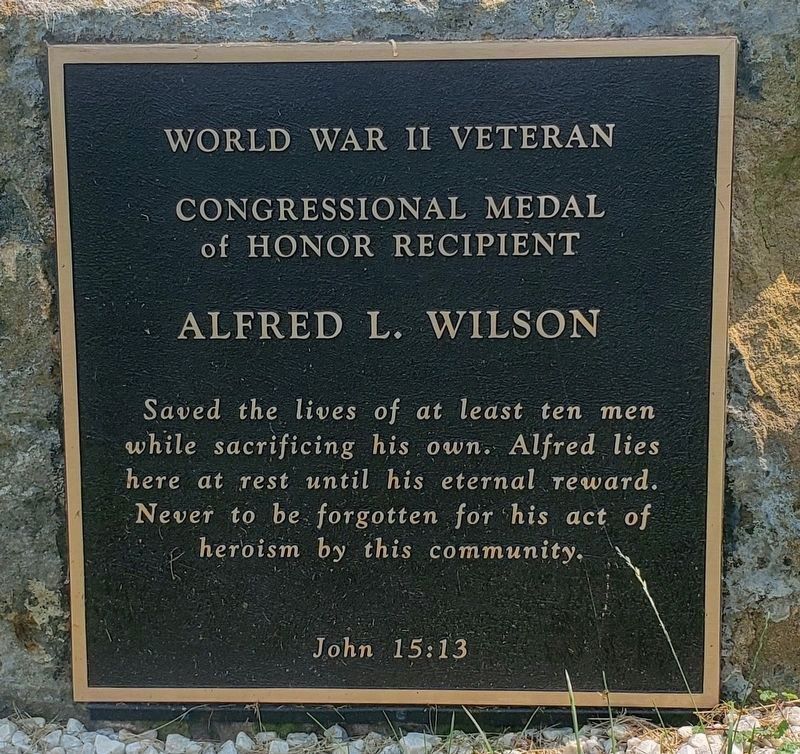 Wilson Marker At Entrance To Cemetery image. Click for full size.