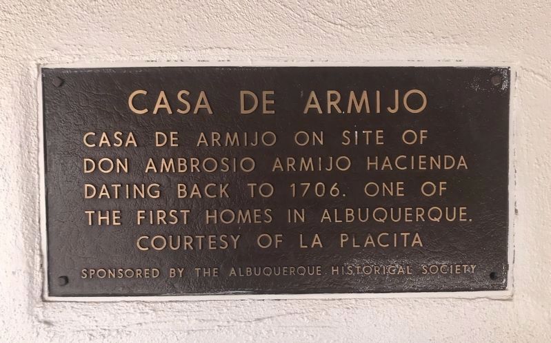 Casa de Armijo Marker image. Click for full size.