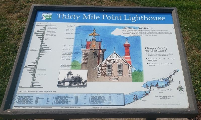 Thirty Mile Point Lighthouse Marker image. Click for full size.