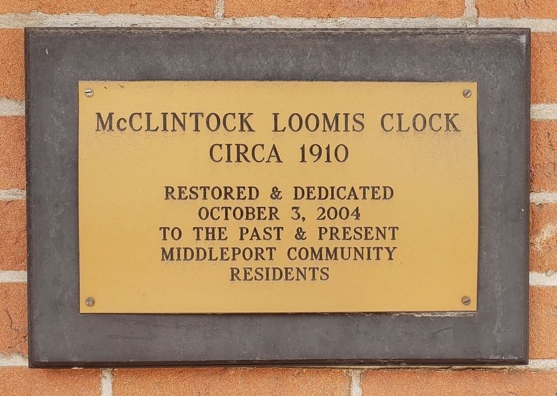McClintock Loomis Clock Marker image. Click for full size.