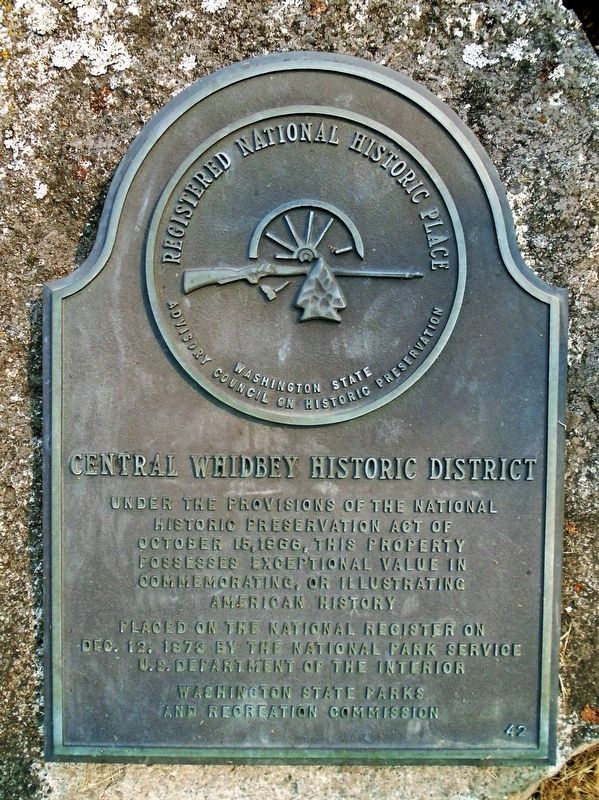 Central Whidbey Historic District Marker image. Click for full size.