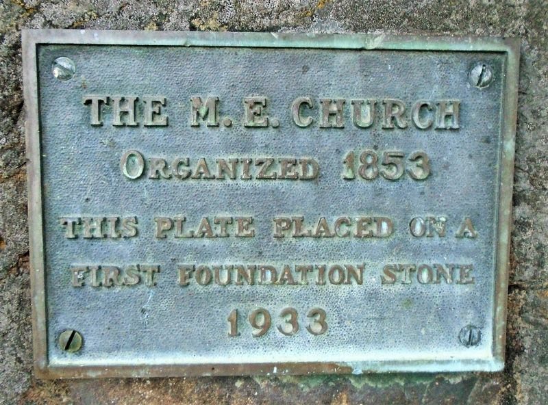 Methodist Episcopal Church Foundation Stone Marker. Click for full size. Methodist Episcopal Church Foundation Stone Marker image. Click for full size.