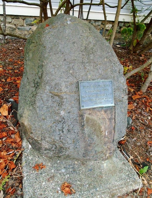 Methodist Episcopal Church Foundation Stone and Marker. Click for full size. Methodist Episcopal Church Foundation Stone and Marker image. Click for full size.