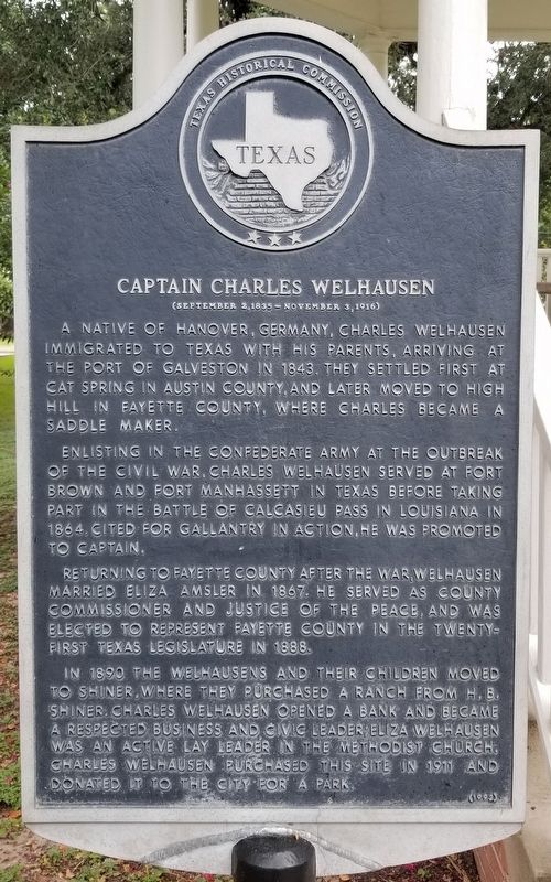 Captain Charles Welhausen Marker image. Click for full size.