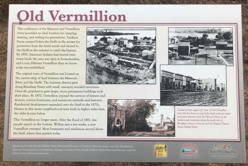 Old Vermillion Marker on Main St image. Click for full size.