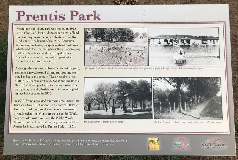 Prentis Park Marker image. Click for full size.
