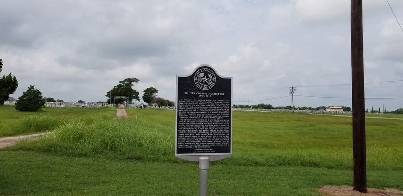 The Shiner Colored Cemetery in front of the City Cemetery. image. Click for full size.