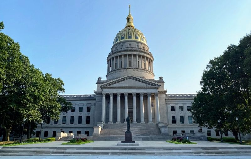View of the West Virginia State Capitol from the Marker. Click for full size. View of the West Virginia State Capitol from the Marker image. Click for full size.