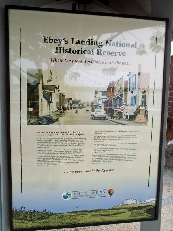 Ebey's Landing National Historical Reserve Marker. Click for full size. Ebey's Landing National Historical Reserve Marker image. Click for full size.