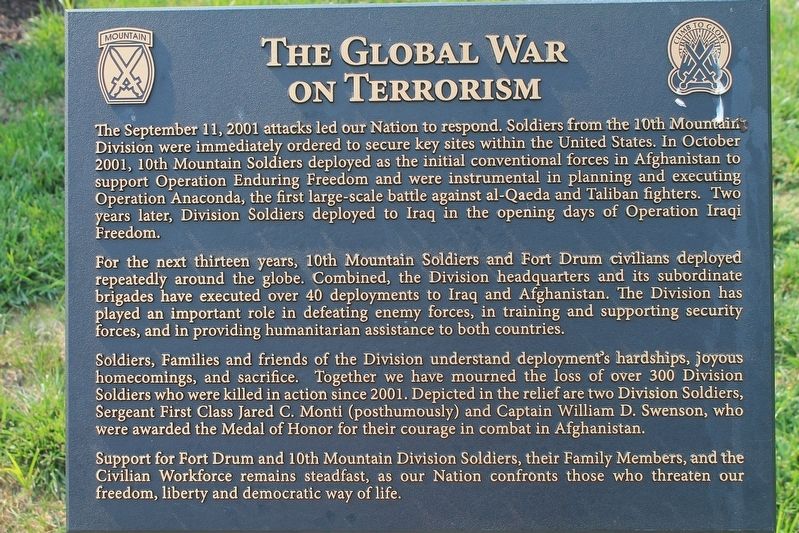 The Global War on Terrorism Marker image. Click for full size.