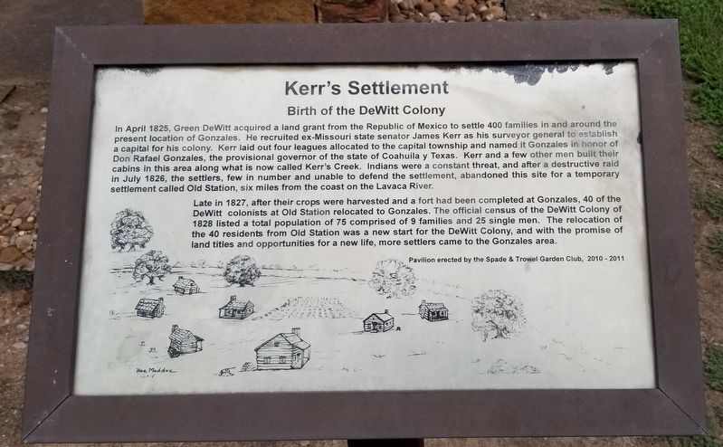 Kerr's Settlement Marker image. Click for full size.