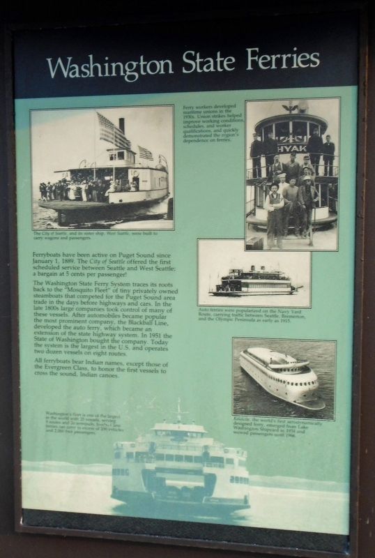Washington State Ferries Marker image. Click for full size.